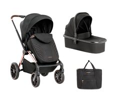 KikkaBoo Kara 2v1 Black / Kočík / od narodenia do 22 kg