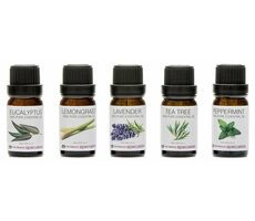 RIO 100% Pure essential oil collection / Aróma oleja / 5x 10ml / eukalyptus / citrónová tráva / mäta / tee-tree / levand