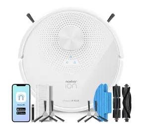 Niceboy ION Charles i9 PLUS biela / Robotický vysávač s mopom / sací výkon 2500 Pa / prachová nádoba 240 ml / HEPA