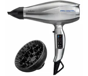 Babyliss 6000E šedá / Fén na vlasy / 2200W / 4 teploty / 4 rýchlosti / ionizácia / difuzér