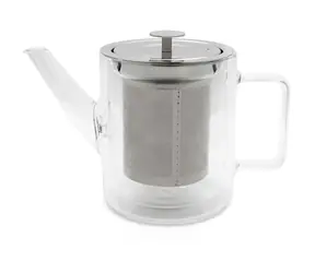 Bredemeijer San Remo Kanvička na čaj strieborná / 1.0l / sklo