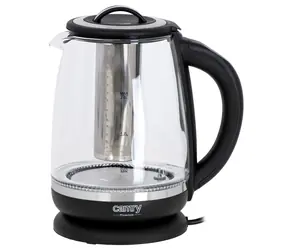 Camry CR 1290 čierna / Rýchlovarná kanvica / 2200W / 2.0L / sklo 