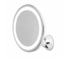Adler AD 2168 / zrkadlo do kúpeľne s LED svetlom / 5x Zväčšenie / Priemer: 20 cm / 3x AAA
