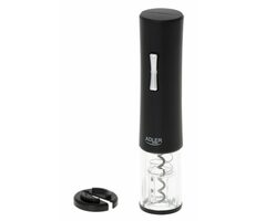 Adler AD 4490 čierna / Aku otvárač vína / LED svetlo / 4X AA