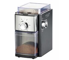 Adler AD 4448 strieborná / Elektrický mlynček na kávu / 300W / 250 g / až 12 šálok