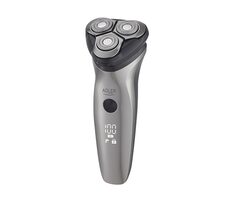 Adler AD 2945 strieborná / holiaci strojček / 3 hlavy / IPX7 / až 60 min prevádzka / USB nabíjanie