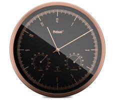 Mebus 19778 - Rádiom riadené nástenné hodiny s teplomerom a vlhkomerom / 25 cm / 1x AA
