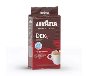 Lavazza Dek INTENSO 250 g / Mletá káva / Bez kofeínu / 30% Arabica & 70% Robusta