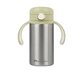 BEBECONFORT Hrnček termoizolačný so slamkou nerez 280 ml Green / od 12 mesiacov