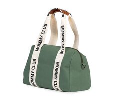 Childhome Prebaľovacia taška Mommy Club Signature Canvas Green / Rozmery: 38 x 27 x 21 cm / Objem: 22 l