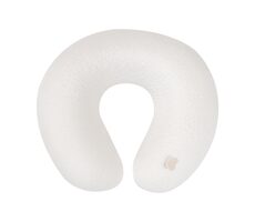 KikkaBoo Cestovný vankúšik z pamäťovej peny Airknit White / od 12 mesiacov