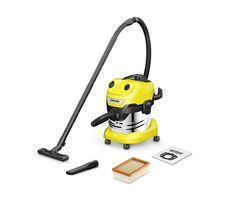 Kärcher WD 4 S V-20/5/22 / Viacúčelový vysávač / 1000W / 20 l / mokré & suché vysávanie