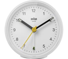 Braun BC12 biela / Klasický budík / 1x AAA batéria