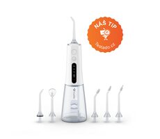 TrueLife AquaFloss Compact L100 / Ústna sprcha / 300 ml / 6x trysky / 3 režimy / časovač / displej / USB-C / IPX7 