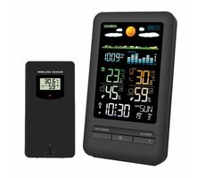 Solight TE87 meteostanica / farebný LCD / vnútorná/vonkajšia teplota a vlhkosť / tlak / RCC