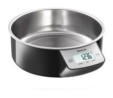 Sencor SKS 4030BK čierna / digitálna kuchynská váha / nerez miska 1L / max. 5 kg / funkcia TARE / dotyk. tlačidlá