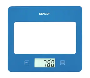 Sencor SKS 5032BL modrá / digitálna kuchynská váha / max. 5 kg / funkcia TARE / dotyk. tlačidlá