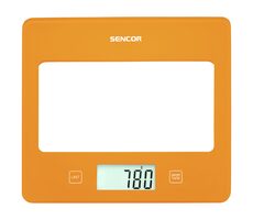 Sencor SKS 5033OR oranžová / digitálna kuchynská váha / max. 5 kg / funkcia TARE / dotyk. tlačidlá