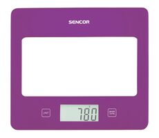 Sencor SKS 5035VT fialová / digitálna kuchynská váha / max. 5 kg / funkcia TARE / dotyk. tlačidlá