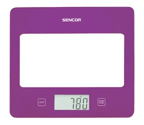 Sencor SKS 5035VT fialová / digitálna kuchynská váha / max. 5 kg / funkcia TARE / dotyk. tlačidlá