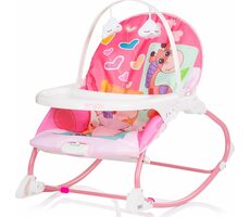 CHIPOLINO Detské hojdacie kresielko Enjoy - ružové / od 0 - 6 mesiacov / do 9 kg