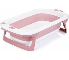 CHIPOLINO Skladacia vanička Coral s teplomerom - ružová