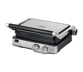 Sencor SBG 4010SS strieborná / Kontaktný gril / 2000 W / Regulácia teploty