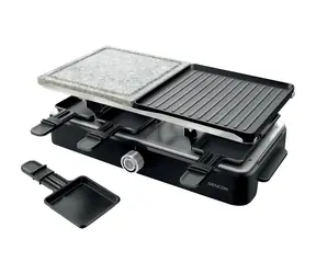 Sencor SBG 0260BK čierna / Rakletovací gril / 1400 W / 8 panvičiek + 8 špachtľou