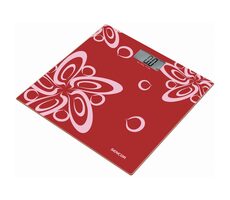 Sencor SBS 2507RD červená / Osobná váha / Tvrdené sklo / LCD / 150 kg / kg/lb/st / 1x CR2032