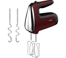 TEFAL Powermix Silence HT652538 červená / Ručný šľahač / 500 W / 5 rýchlostí / miesenie