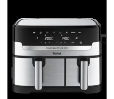 TEFAL Dual Easy Fry & Grill EY905D10 / Teplovzdušná fritéza / 2700 W / objem 5.2 l + 3.1 l / 8 programov