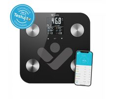 TrueLife FitScale W6 BT čierna / Múdra osobná váha / do 180 kg / LCD displej / mobilné aplikácie 