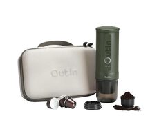 Outin Nano Portable Coffee Maker Set zelená / Prenosný kávovar na espresso + ochranné púzdro / 7500mAh