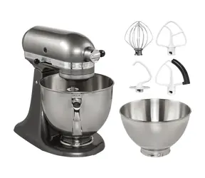 KitchenAid 5KSM175PSEMS strieborná / Kuchynský robot Artisan / 300W / 4.8 l / 10 rýchlostí / planetárny systém