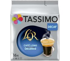 Jacobs L&#39;OR Lungo Decaf Tassimo 16 ks / Kapsľová káva / Bez kofeínu 