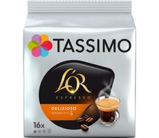 Jacobs L&#39;OR Espresso Delizioso Tassimo 16 ks / Kapsľová káva 