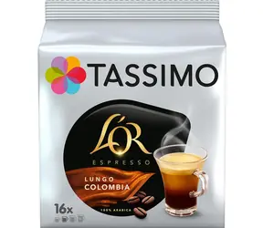 Jacobs L'OR Lungo Colombia Tassimo 16 ks / Kapsľová káva 