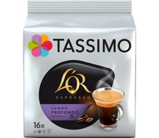 Jacobs L&#39;OR Espresso Lungo Profondo Tassimo 16 ks / Kapsľová káva 