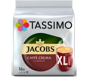 Jacobs Caffé Crema Classico Tassimo XL 16 ks / Kapsľová káva 