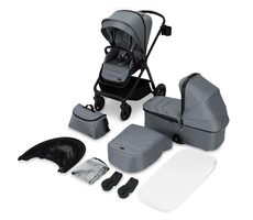 Momi GISELLE šedý 2024 / Kombinovaný kočík 2v1 