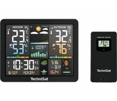 TechniSat iMETEO 500 čierna / Meteostanica / LCD displej / teplota / vlhkosť / 2x AA / 2x AAA