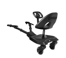 KikkaBoo Stúpadlo ku kočíku so sedátkom Ally XL Black / do 20 kg / od 15 mesiacov