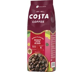 Costa Coffee Bright Blend Beans Coffee 1 kg / Zrnková káva / 100% Arabica