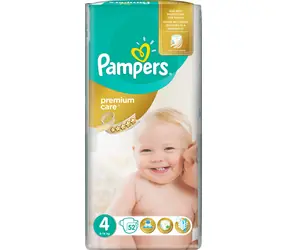 Pampers Premium Care 9-14 kg (52ks) / Plienky / Veľkosť 4 (9-14 kg)