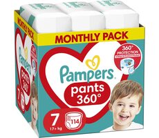 Pamper Pants 17+kg (114ks) / Plienkové nohavičky / Veľkosť 7 (17+kg)