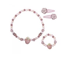 Little Dutch Sada drevených šperkov Jahody / od 3 rokov