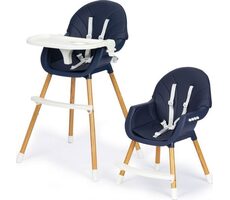 ECOTOYS Jedálenská stolička 2v1 Tmavomodrá / od 6 mesiacov