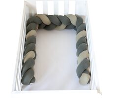 BUBABA Mantinel do postieľky pletený 235x15cm zelený