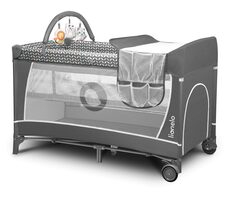 Lionelo Postieľka cestovná Flower 2v1 Grey Scandi