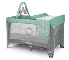 Lionelo Postieľka cestovná Flower 2v1 Turquoise